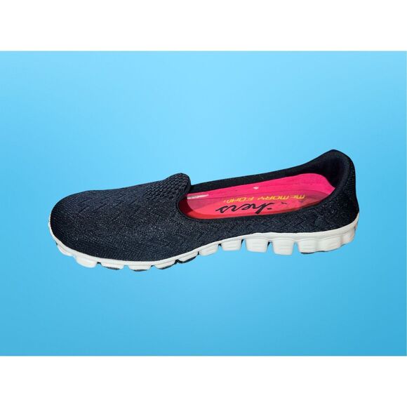 SKECHERS Women's Slip-on EZ Flex Breaktime Navy White Memory Foam Size 6 - Picture 7 of 7